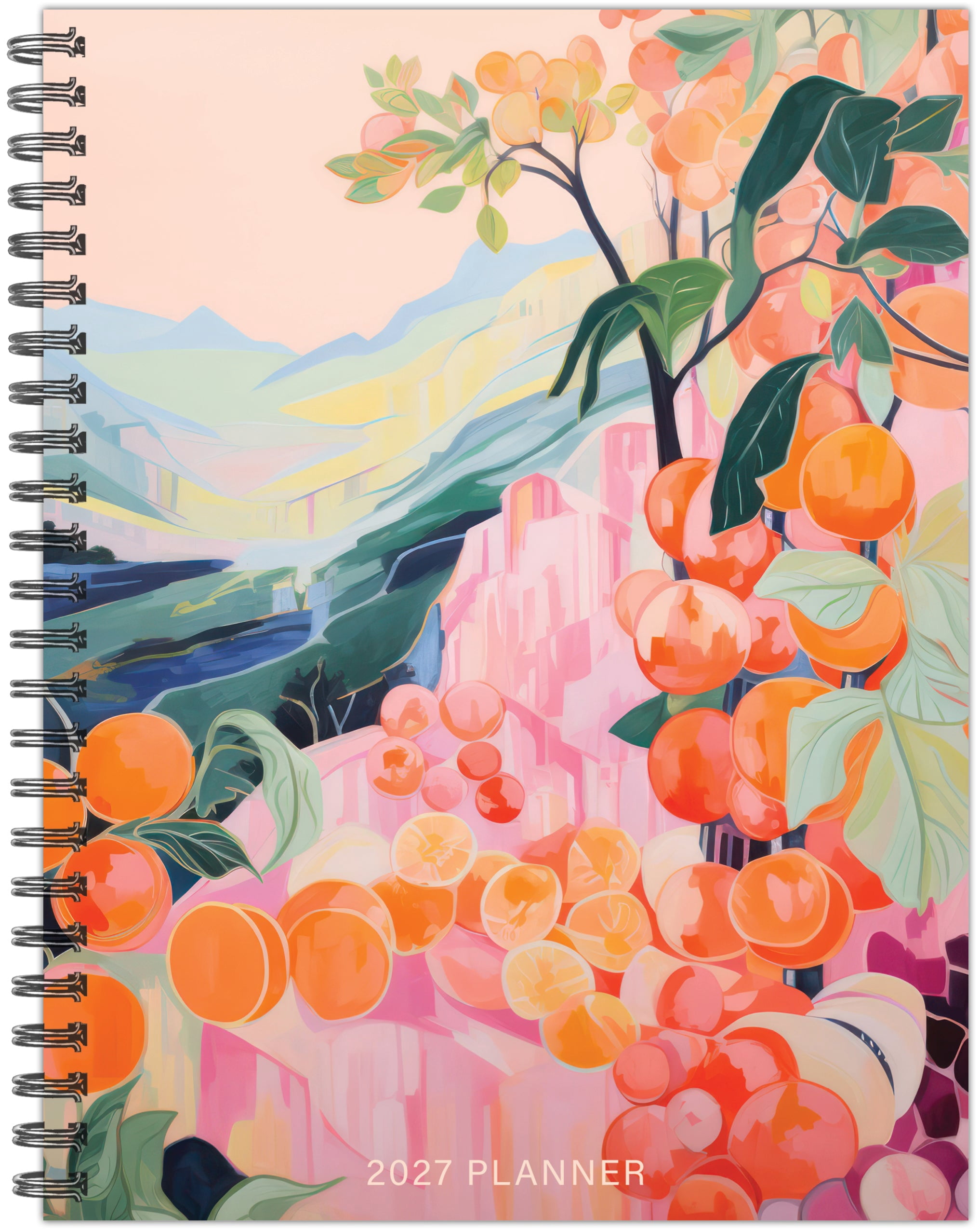 Willow Creek Press Peach Orchard 2027 6.5" x 8.5" Weekly Monthly Softcover Planner (67376)