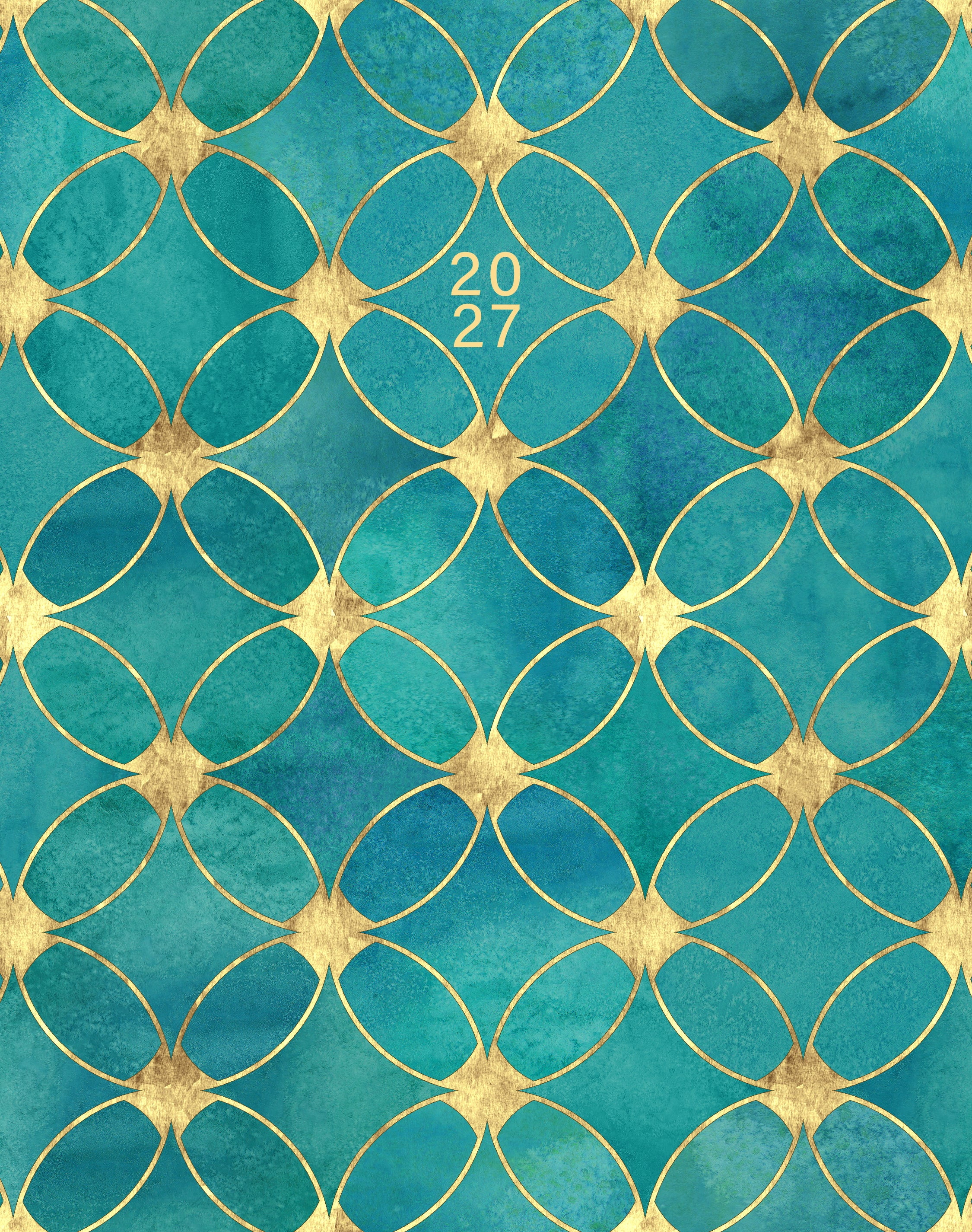 Willow Creek Press Royal Trellis 2027 7.5" x 9.5" Booklet Monthly Planner (67413)