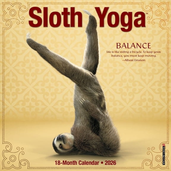 Willow Creek Press, Sloth Yoga 2026 Mini Wall Calendar
