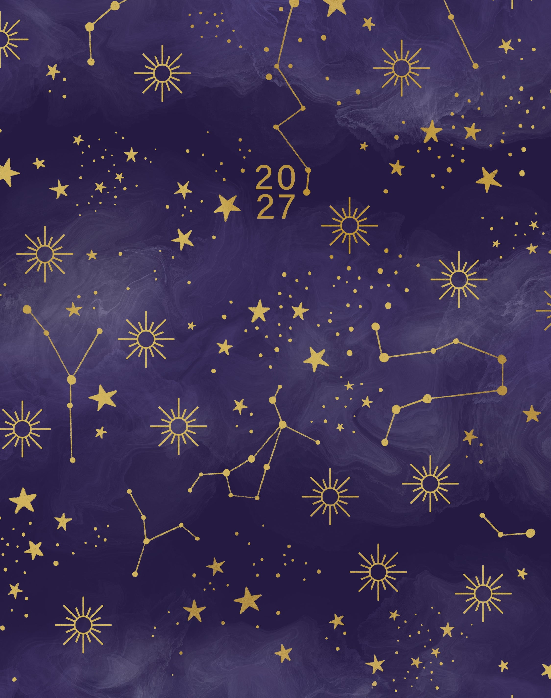 Willow Creek Press Starry Night 2027 7.5" x 9.5" Booklet Monthly Planner (66409)