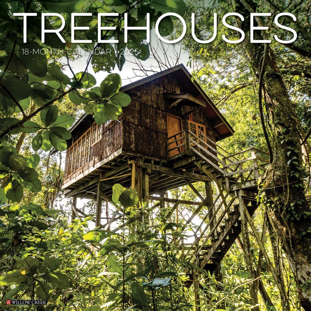 Willow Creek Press, Treehouses 2025 Wall Calendar