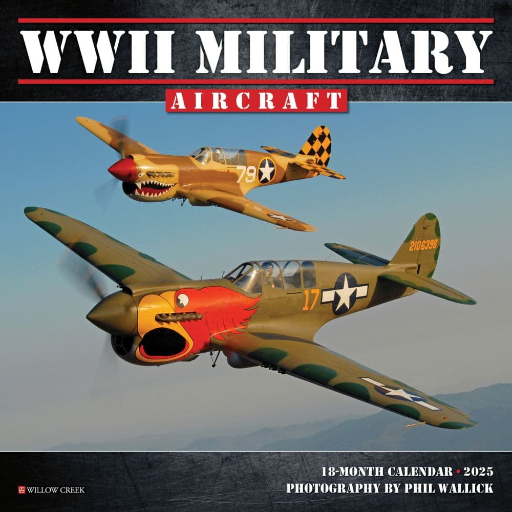 Willow Creek Press, WWII Military Aircraft 2025 Mini Wall Calendar