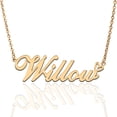 thumbnail image 1 of Willow Custom Name Necklace Customized Personalized Plated Name Necklace for Mother Daughter Friendship Women Valentine's Day Christmas Birthday New Year Gold, 1 of 7