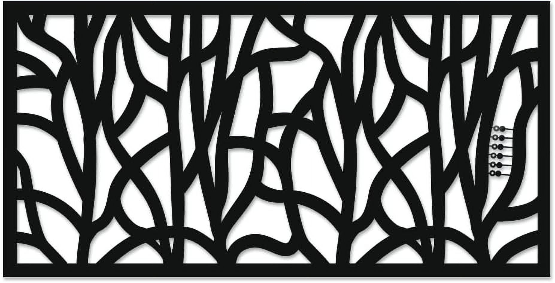 Willow Decorative Lattice, Privacy Screen, Deck Skirting, MultiUse Panel 2 Ft. X 4 Ft. (Black