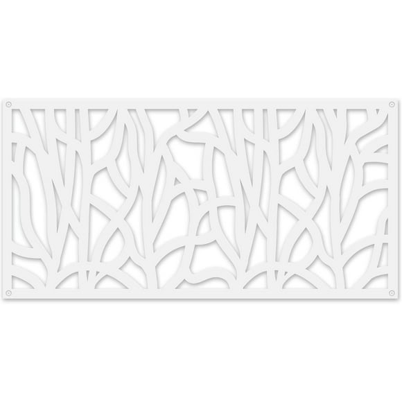 Willow Decorative Lattice, Privacy Screen, Deck Skirting, Multi-use Panel 2 ft. x 4 ft. (White)