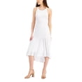 thumbnail image 1 of Willow Drive Women's Tiered High Low Sleeveless Dress White Size Medium, 1 of 3