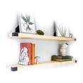 thumbnail image 1 of Willow & Grace Wooden Floating Wall Shelves, Natural, 36 Inch, (Set of 2), 1 of 7