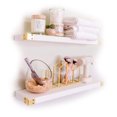 thumbnail image 1 of Willow & Grace Wooden Floating Wall Shelves, White, 24 Inch, (Set of 2), 1 of 8