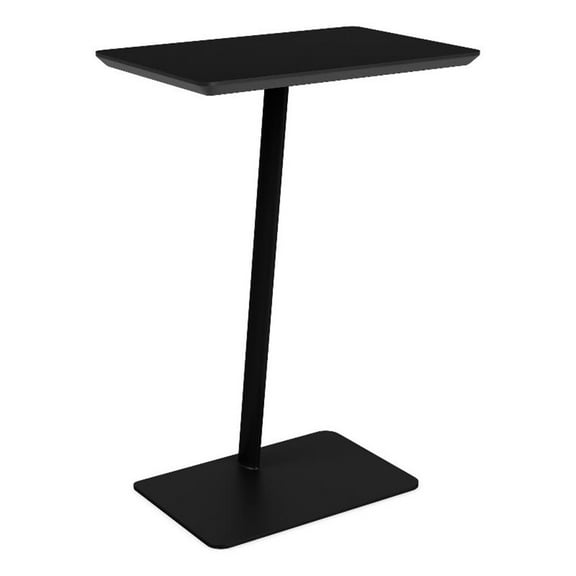 Willow Lounge Lobby Reception Waiting Personal Table / Black Steel / Black