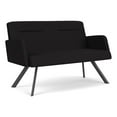 thumbnail image 1 of Willow Lounge Lobby Reception Waiting Loveseat / Charcoal Steel / Black, 1 of 5