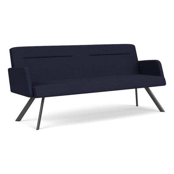 Willow Lounge Lobby Reception Waiting Sofa / Charcoal Steel / Navy Blue