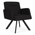 thumbnail image 1 of Willow Lounge Lobby Reception Waiting Swivel Guest Chair / Black Steel / Black, 1 of 5