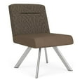 thumbnail image 1 of Willow Reception Armless Swivel Guest Chair / Silver Steel / Brown / Brown, 1 of 5