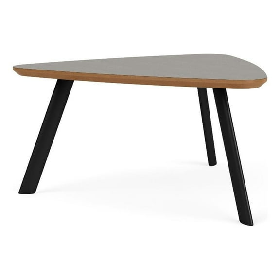 Willow Lounge Reception Conversational Table HPL Top / Black Steel / Gray