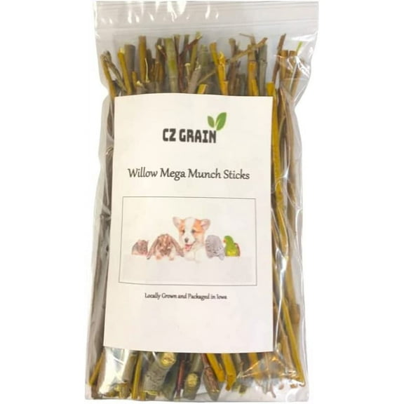 Willow Mega Munch Sticks for Rabbits Chinchilla Guinea Pigs - 60+ Sticks - Small Animal Treat Chew Toys