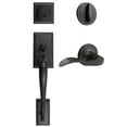 thumbnail image 1 of Willow Park Handleset with Beaverton Lever, KW Keyway, Clear Pack, Matte Black by Stone Harbor Hardware, 1 of 2