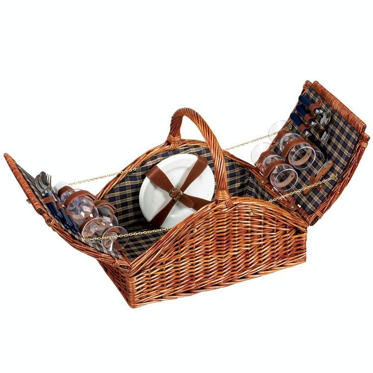 Willow Picnic Basket Service for 4