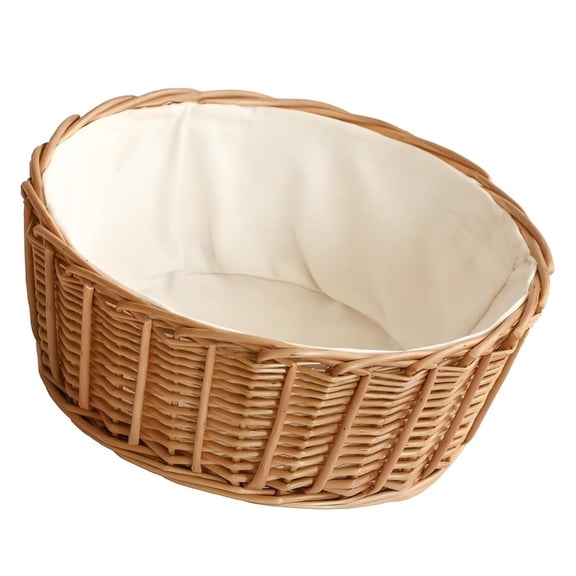 Willow Storage Basket Natural Fiber Container Handwoven Organizer For Home Decoration And Practical Use