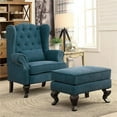 thumbnail image 1 of Willow Traditional Leisure Chair with Pillow, Dark Teal Finish, 1 of 1