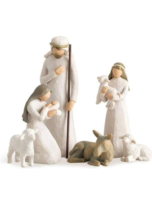 Willow Tree 6-Piece Nativity Set Classic Nativity Collection Sculpted Hand-Painted Figures Behold The Awe and Wonder of The Christmas Story
