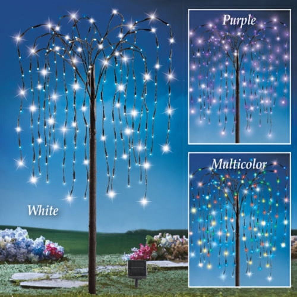 Willow Tree Outdoor Decoration with Solar LightsWhiteLights