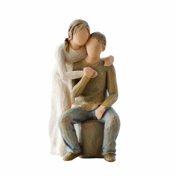 Demdaco Willow Tree “You and Me” Figurine, Romantic Couple Resin Sculpture, Decorative Figurine for Home Décor, Wedding & Anniversary Gift, 7” Hand‑Painted Statue