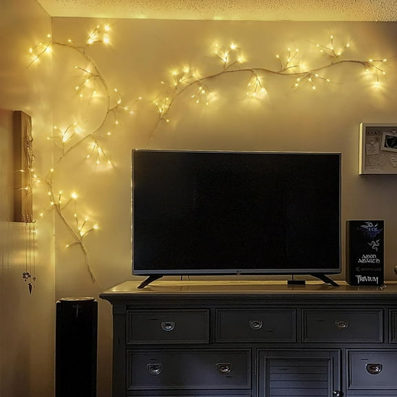 Willow Vine Lights 6FT 96 LEDs Artificial Plants Lights with Remote Control for Room Decor