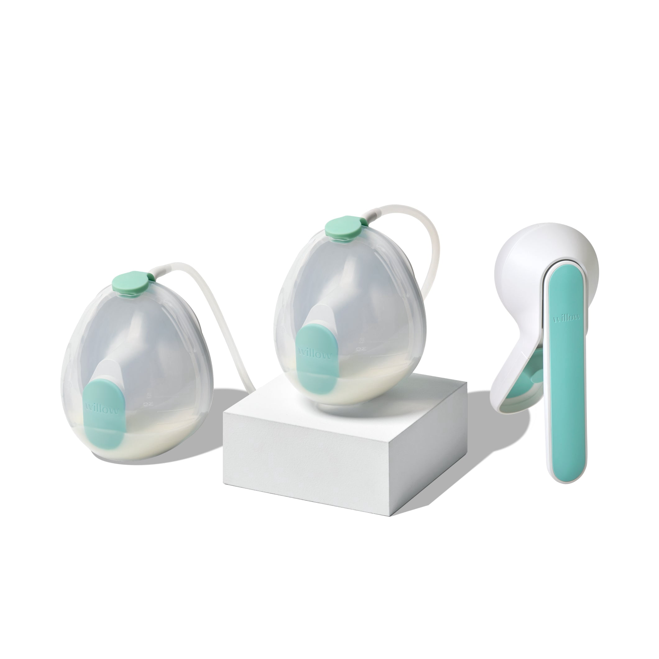 Willow Wave™&nbsp; 2-in-1 Double Manual Wearable Pump + Collection Cups