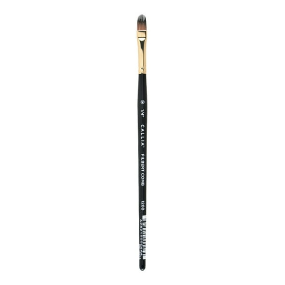 Willow Wolfe Callia Artist Filbert Comb Brush-1/4"