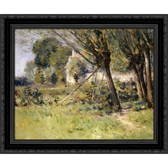 Willows 23x20 Black Ornate Wood Framed Canvas Art by Robinson, Theodore