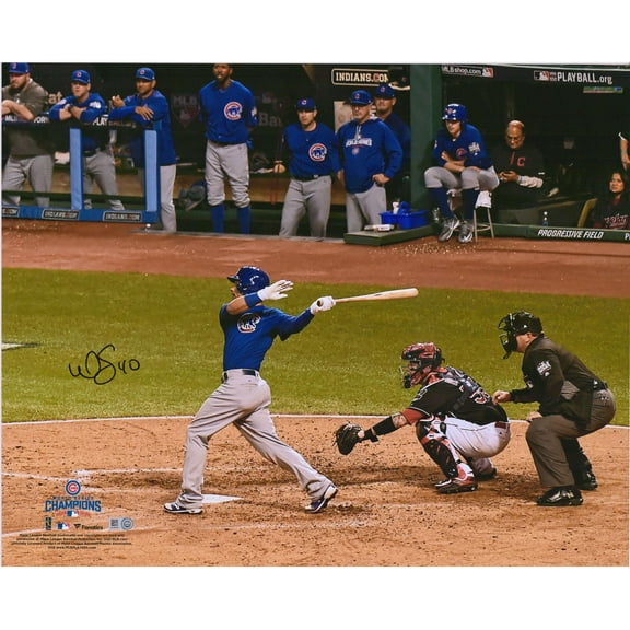 Willson Contreras Chicago Cubs 2016 MLB World Series Champions Autographed 10" x 20" World Series Photograph - Fanatics Authentic Certified