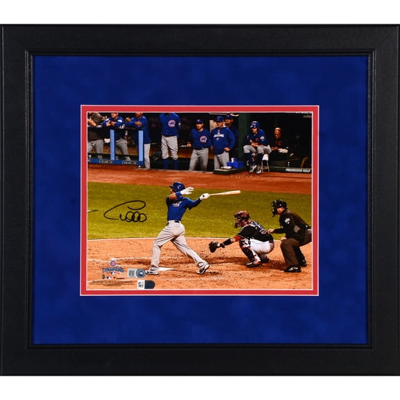 Willson Contreras Chicago Cubs Fanatics Authentic Framed Autographed 8" x 10" 2016 MLB World Series Champions World Series Hitting Photograph - Suede Matting - No Size