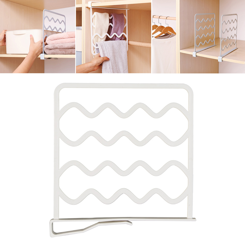 Willstar 1/4 Pcs Closet Shelf Dividers, Space Saving Wardrobe Partition