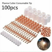 Willstar 100Pcs Plasma Cutter Consumable Tip for LG-40 PT-31 Cutting Torch CUT40 CUT50