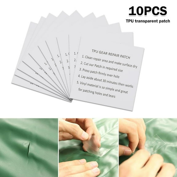 Willstar 10Pcs Inflatable Repair Patch Pool Puncture Bed Tent Repair Patch Tape Kit TPU Heavy Duty