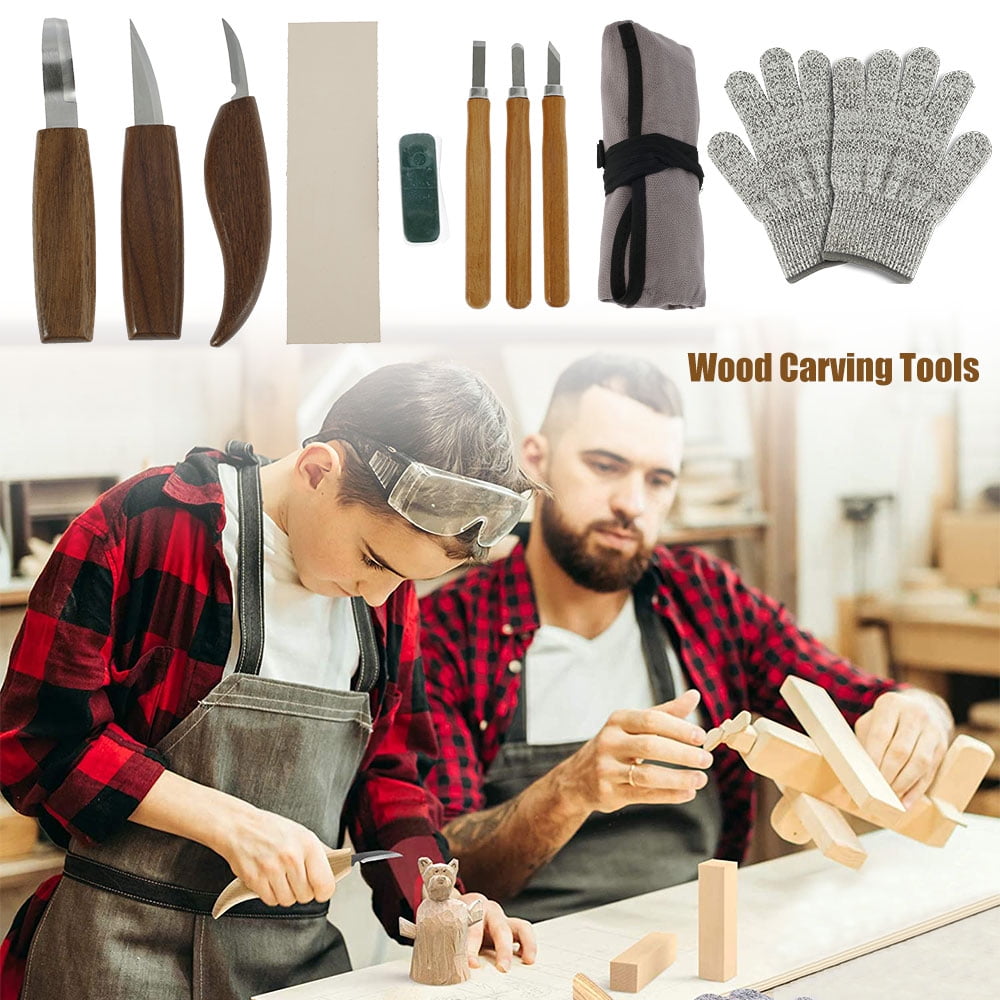 SE 7712WC Professional 12-Piece Wood Carving Chisel Set