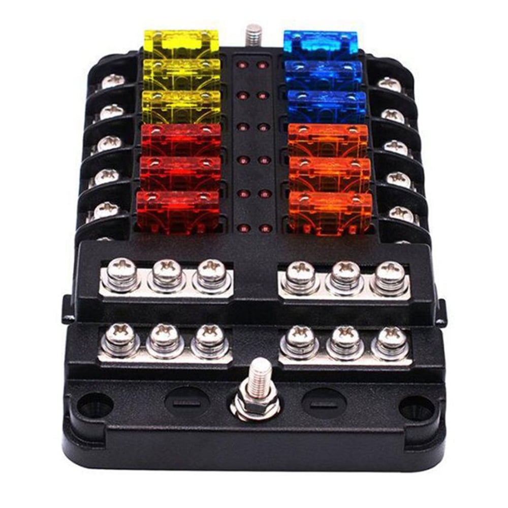 Willstar 12 Ways DampProof Coer Fuse Block Screw Terminal Blade Fuse