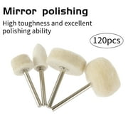 Willstar 120Pcs Wool Felt Polishing Buffing Wheel Pad Set for Shank Rotary Mandrel Kit Accessories Tools for Dremel