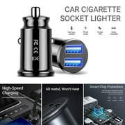Willstar 12V Car Charger Car Cigarette Lighter Socket 2 Way Dual USB Charger Power Splitter Adapter Dual Port