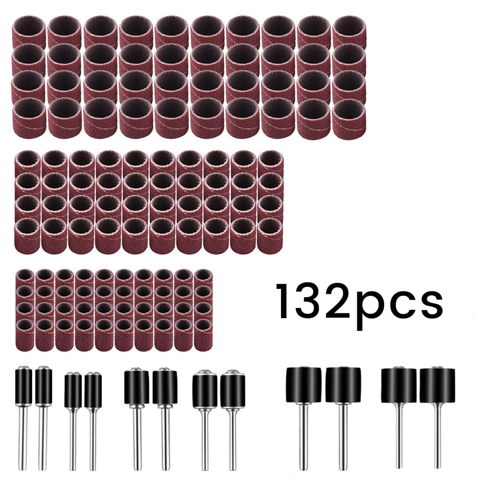 Willstar 132PCS Sanding Drum Kit For Nail Drill Bits Accessories Dremel