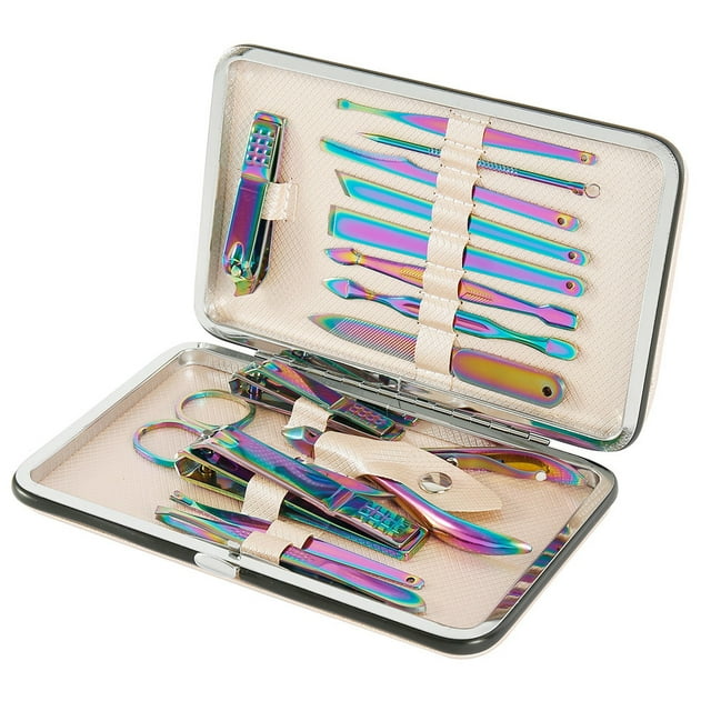 Willstar 15-in-1 Manicure Pedicure Stainless Steel Professional Nail Clippers Kit