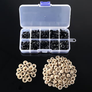 500 Pieces 6-12MM Black Plastic Safety Eyes with Washers for Crochet Animal  Craf