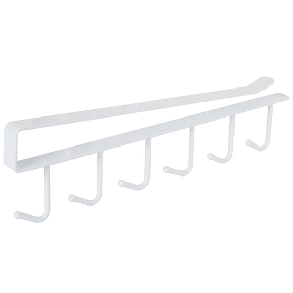 Willstar 1Pcs Metal 6 Hook Under Shelf Mug Cup Cupboard Kitchen Organiser Hanging Rack Holder-Black