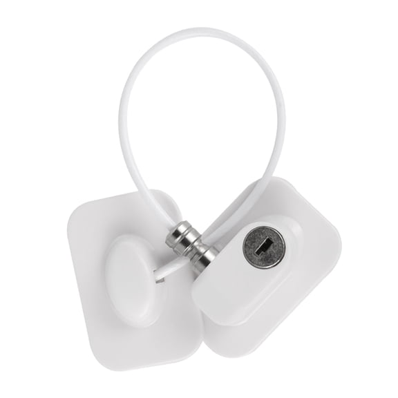 Willstar 2*1.5 In Refrigerator Door Lock Child Safety Cabinet Lock Adhesive Freezer Lock-White