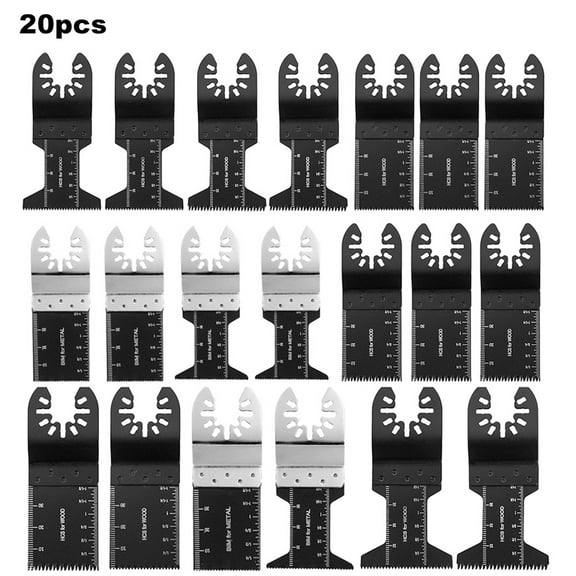Willstar 20pcs Mix Oscillating Saw Blades Multimaster Multitool Wood Cutting Tool Kit for Fein Bosch Ryobi Challenge