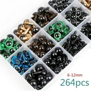 ODOMY 752pcs Colorful Plastic Safety Eyes and Noses Multiple Sizes for  Doll, Plush Animal and Teddy Bear Craft Making 