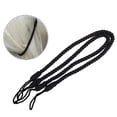 thumbnail image 1 of Willstar 2Pcs Rope Cord Tassel Cotteon Rope Curtain Tiebacks Braided Curtain Hessian Curtain Rope Buckle Cord Home Decoration-Black, 1 of 10