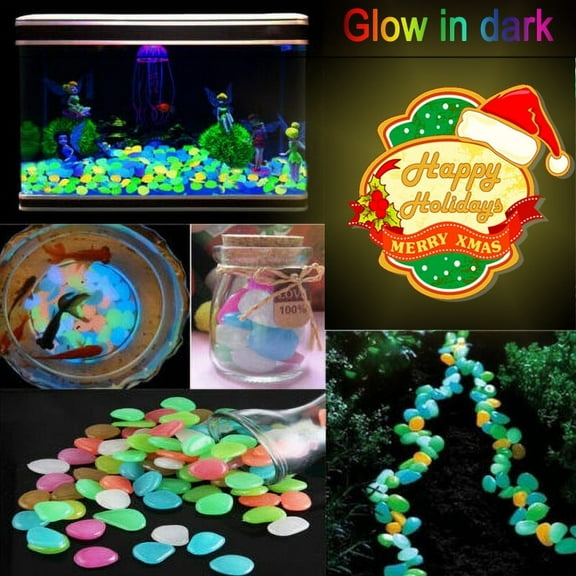 Willstar 300Pcs / Lot Luminous Pebbles Rocks Glow In The Dark Gardening Ornaments Stone For Walkways Garden Path Patio Lawn Yard Decor