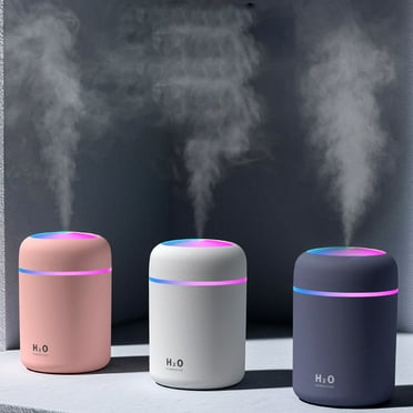 Willstar 300ml Air Diffuser USB Mist Humidifiers Mini Essential Oil Humidifier with 7 Colors Light for Bedroom, Baby Room, Plants, Car, Yoga, Office