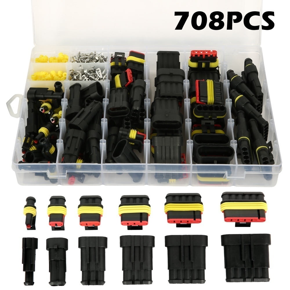 Willstar 352Pcs Waterproof Car Electrical Connector Terminals Automotive Electrical Wire